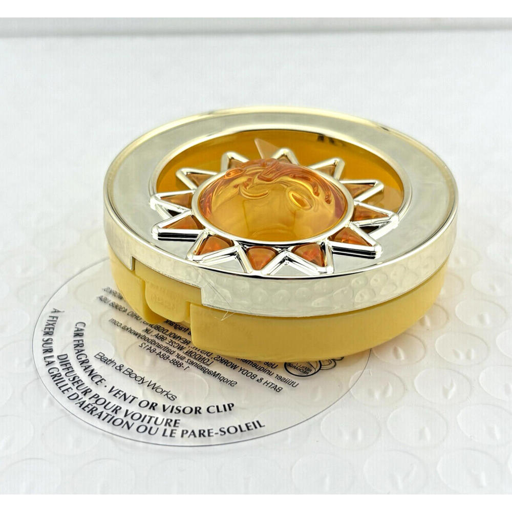 Bath & Body Works Yellow Sun Pattern Car Fragrance Holder Clip NEW‎ - Picture 4 of 4